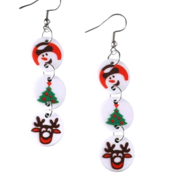 Christmas cookie Dangle earrings - Picture 3 of 3